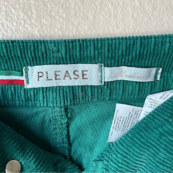 Please women's Corduroy green flare boho hippie winter pants size medium - Picture 3 of 5